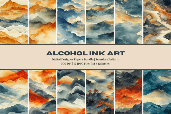 Alcohol Ink Abstract Art Digital Paper: A Strategic Tool for Creative Expression and Professional Design