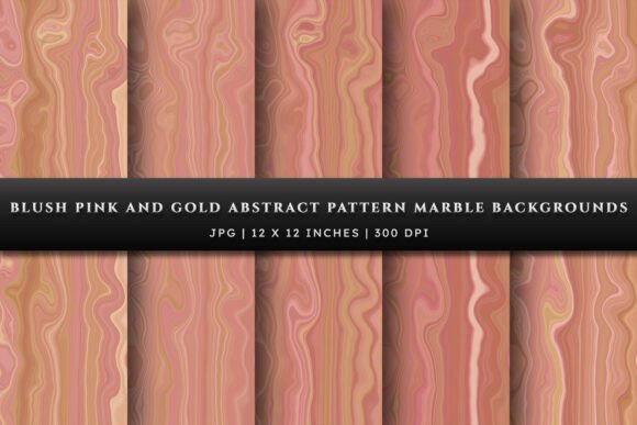 Blush Pink and Gold Abstract Marble: Elevate Your Designs with Elegance and Sophistication
