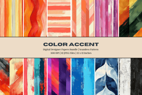 Color Accent Oil Painting Digital Paper: A Versatile Resource for Creativity and Design