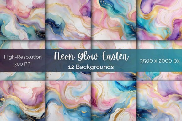 Elegant Watercolor Marble Backgrounds