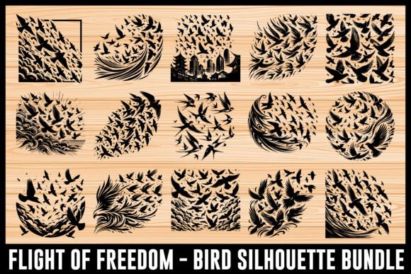 Flight of Freedom - Bird Silhouette