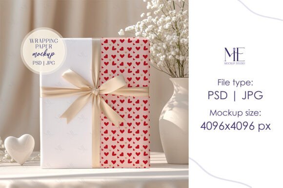 Gift Wrap Mockup: Perfect for Creative Projects