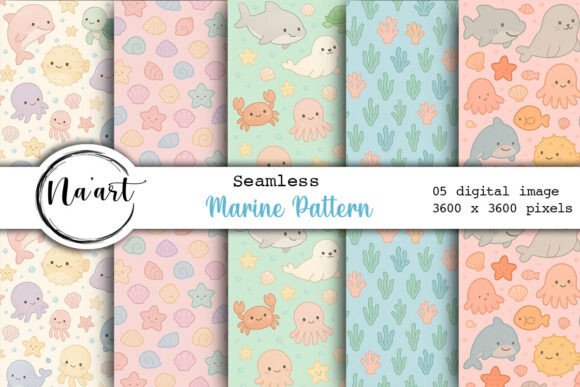 Marine Pattern: A Versatile Design Asset for Creative and Professional Use