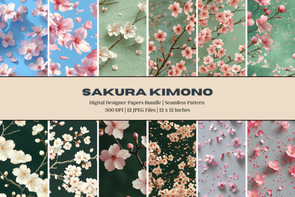 Sakura Kimono Digital Paper: A Versatile Design Essential for Creatives