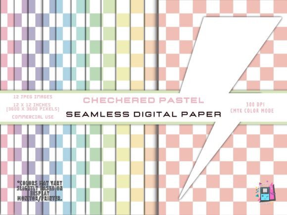 Seamless Checkered Pastel Papers