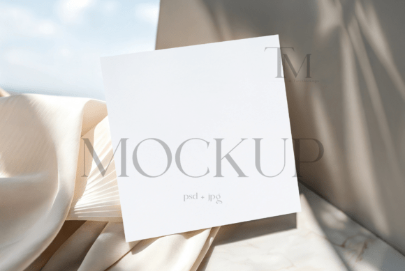 Square Greeting Card Mockup