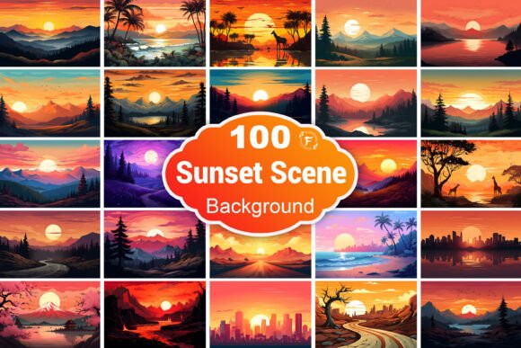 Sunset Landscape Wallpaper: A Versatile Creative Asset for Modern Designers