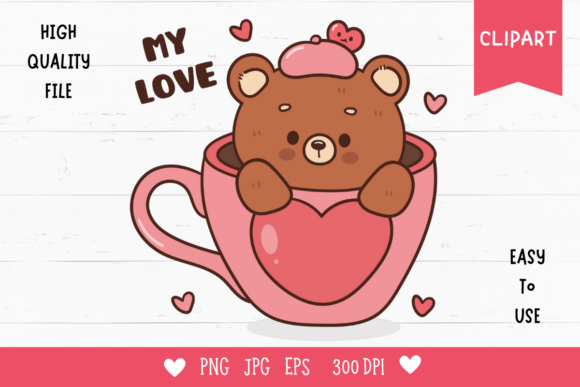 Teddy Bear Valentines Day Love Clipart